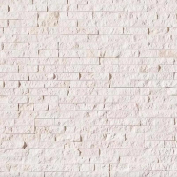 6"x24" White Pearl (Lymra) Ledger Panel.