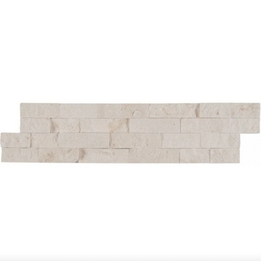 6"x24" White Pearl (Lymra) Ledger Panel.