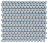 CC Mosaics +SKY BLUE PENNY ROUND Porcelain Mosaic Tile.