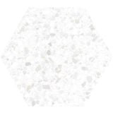 TERRA WHITE SPECKLED Porcelain Mosaic Tile.