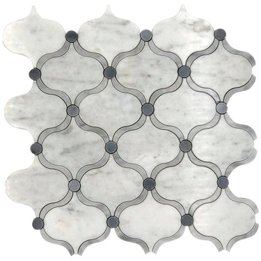WATERJET TRELLIS 8 stone Mosaic Tile.