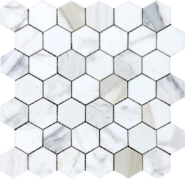 TUSCANY EMPOLI Calacatta Gold Honed Mosaic Tile.