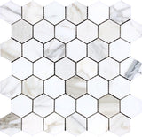 TUSCANY ARNO Calacatta Gold Polished Mosaic Tile.