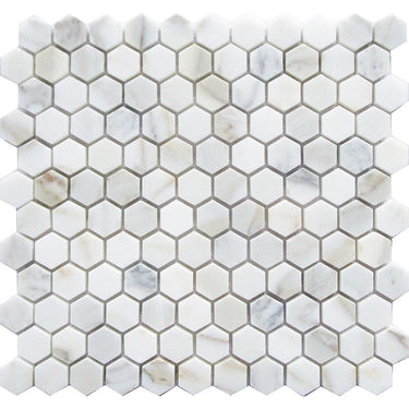 TUSCANY PESCAIA Calacatta Gold Honed Mosaic Tile.