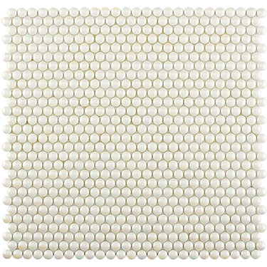 VERRE CERCLE DE PERLE Recycled glass Mosaic Tile.