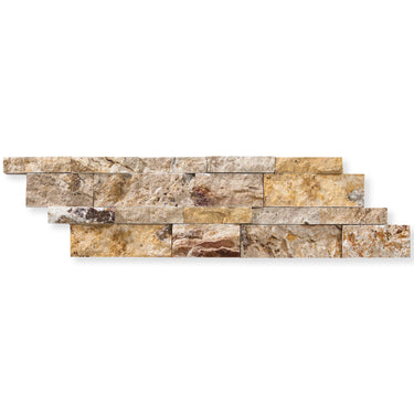 7X20 Valencia Travertine Ledger Panel ( SPLIT-FACE).