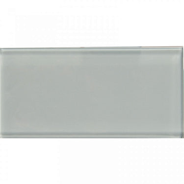 COLOR PALETTE GRAY CLOUD GLOSS 3x6 glass Mosaic Tile.