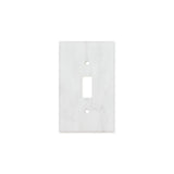 Bianco Carrara (Carrara White) Marble Switch Plate Cover Honed (SINGLE TOGGLE).