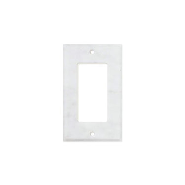Bianco Carrara (Carrara White) Marble Switch Plate Cover Polished (SINGLE ROCKER).
