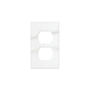 Calacatta Gold Marble Switch Plate Cover Honed (SINGLE DUPLEX).