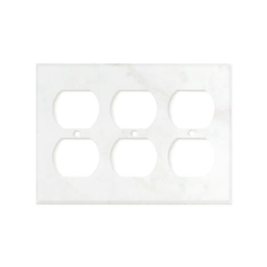Calacatta Gold Marble Switch Plate Cover Polished (3 DUPLEX).