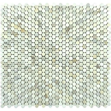 calacatta gold marble penny round