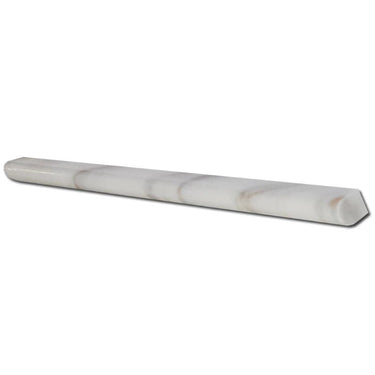 3/4X12 Honed Calacatta Gold Marble Bullnose Liner - MosaicBros.com