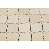 Crema Marfil Polished Marble Lantern Mosaic Tile.