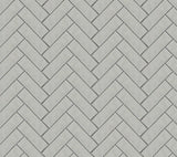 Silver 1x4 Glazed Herringbone Porcelain Mosaic Tile - MosaicBros.com