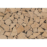 Noce Tumbled Travertine Random Broken Mosaic Tile.