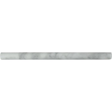 3/4 x 12 Polished Bianco Mare Marble Bullnose Liner.