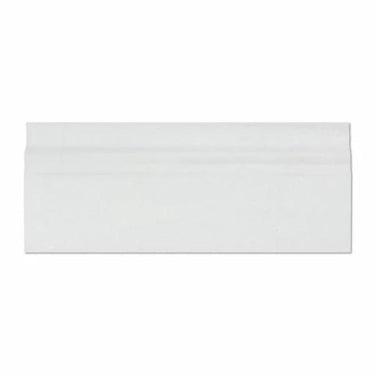 4 3/4X12 Polished Thassos White Marble Baseboard Trim - MosaicBros.com