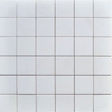 Thassos White Marble 2x2 Honed Mosaic Tile.