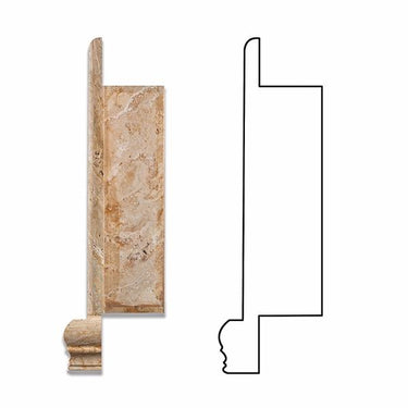 Valencia Travertine Honed Hand-Made Custom Shampoo Niche / Shelf - Small.