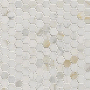 What is Calacatta Gold White Marble Tile?