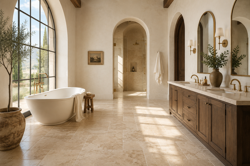 Ivory Travertine Bathroom Floor Ideas for Luxury Homes (2026 Guide ...