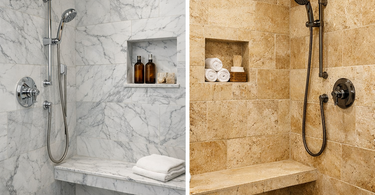 Marble vs Travertine for Showers: Which Natural Stone Is Better?