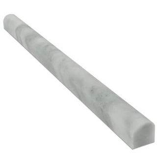 Premium Bianco Mare marble moldings and trim pieces featuring soft white tones and elegant natural veining for backsplashes, bathrooms, showers, fireplaces, and decorative wall installations.