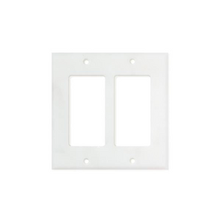 Premium Carrara marble wall plates featuring soft white marble with delicate gray veining for light switches and electrical outlets in kitchens, bathrooms, and living spaces.