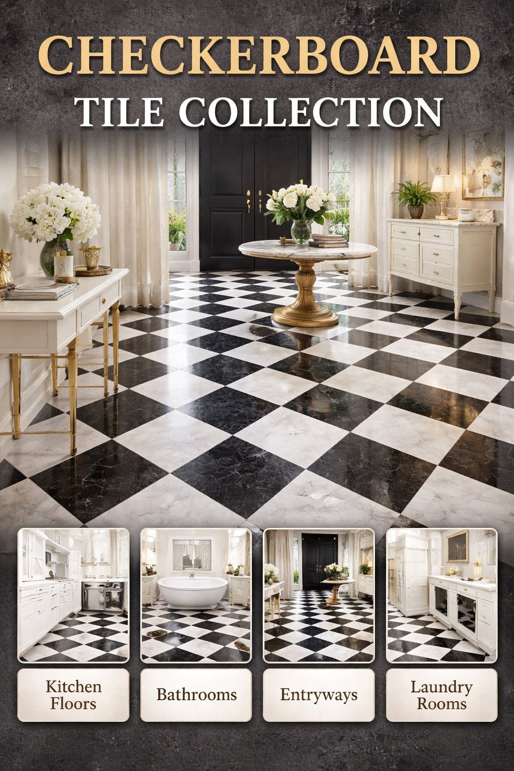 Checkerboard Floor & Wall Tiles