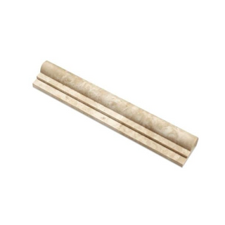 Premium Durango limestone moldings and trim pieces featuring soft beige tones and natural limestone texture for backsplashes, bathrooms, showers, fireplaces, and decorative wall installations.