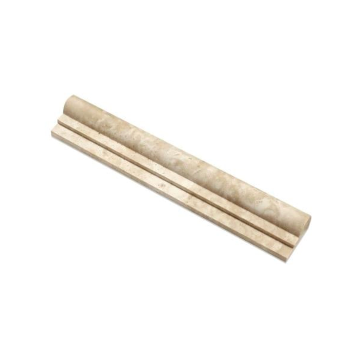 Premium Durango limestone moldings and trim pieces featuring soft beige tones and natural limestone texture for backsplashes, bathrooms, showers, fireplaces, and decorative wall installations.