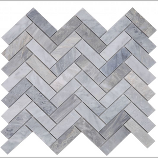 Premium herringbone mosaic tiles in marble, porcelain, ceramic, glass, brass, and natural stone for kitchen backsplashes, bathrooms, showers, fireplaces, floors, and accent walls.