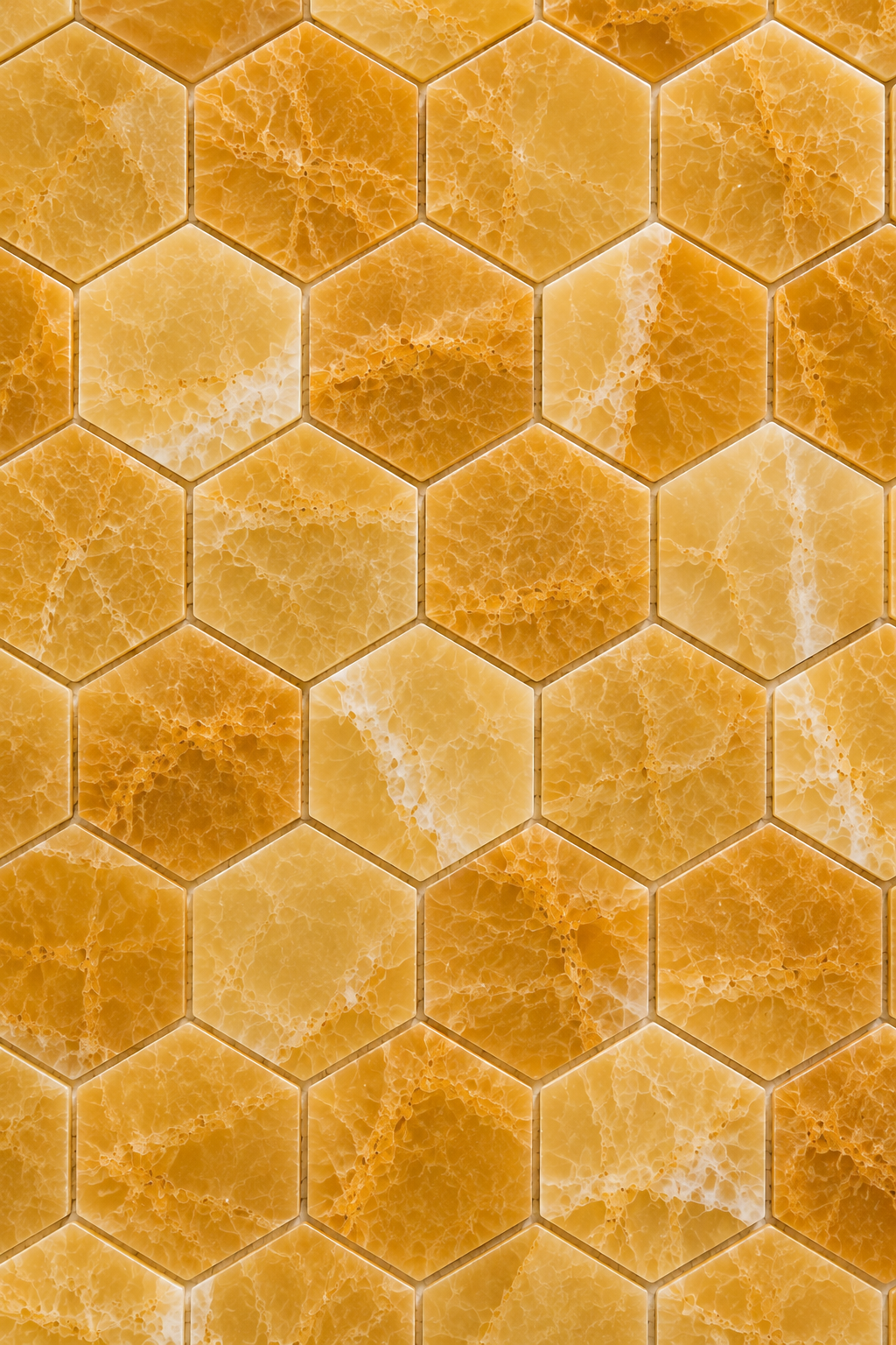 Premium Honey Onyx mosaic tiles featuring rich golden tones and elegant natural veining for kitchen backsplashes, bathrooms, showers, fireplaces, and feature walls.