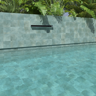 Premium glass, porcelain, and natural stone pool mosaic tiles for swimming pools, spas, waterlines, and outdoor aquatic spaces.
