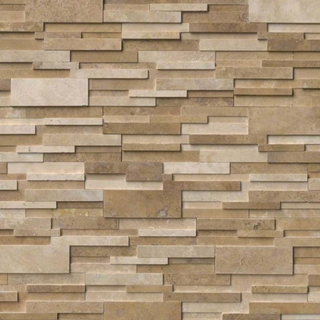 Premium travertine ledger panels for fireplaces, feature walls, exterior facades, outdoor kitchens, and accent wall installations.