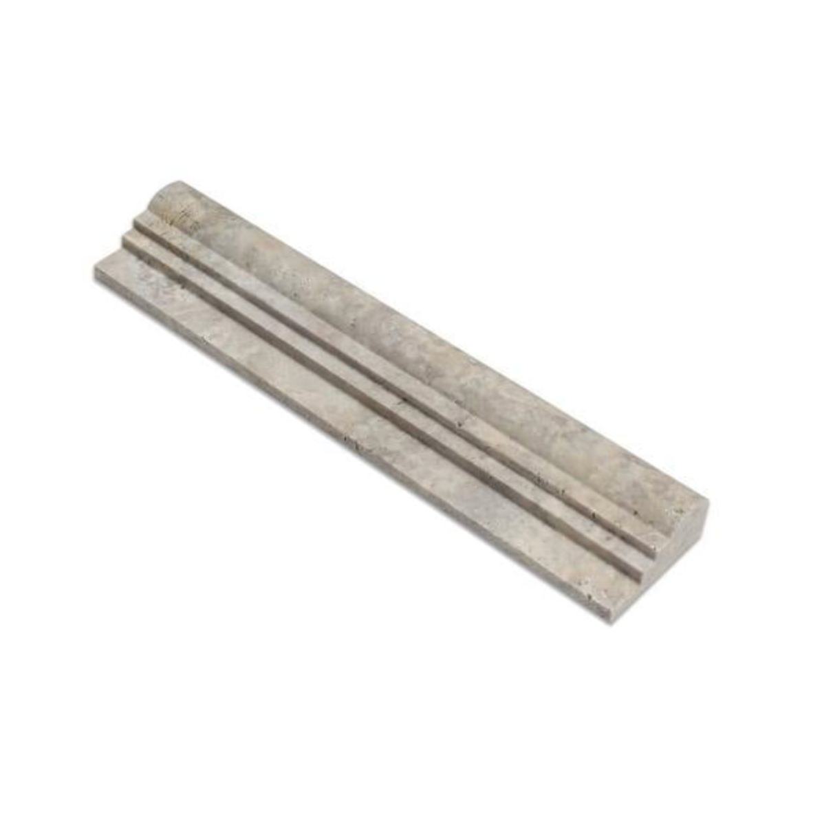 Premium Travertine moldings and trim pieces in a variety of natural stone colors for bathrooms, kitchens, fireplaces, showers, floors, backsplashes, and feature wall installations.
