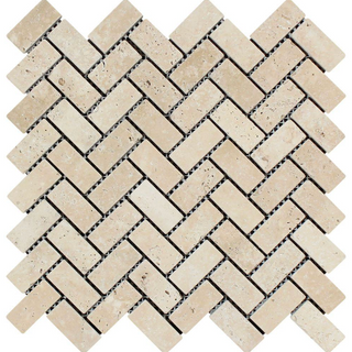 Premium Travertine mosaic tiles in a variety of natural stone colors and patterns for kitchens, bathrooms, showers, fireplaces, backsplashes, and feature wall installations.