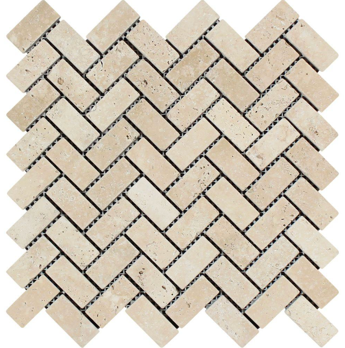 Premium Travertine mosaic tiles in a variety of natural stone colors and patterns for kitchens, bathrooms, showers, fireplaces, backsplashes, and feature wall installations.