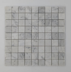 1 1/8x1 1/8 Bianco Carrara Mosaic Tile Honed