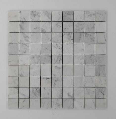 1 1/8x1 1/8 Bianco Carrara Mosaic Tile Honed