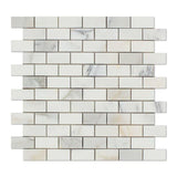 Calacatta Oliva Marble 1x2 Polished Mosaic Tile - MosaicBros.com
