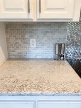 1 x 2 Honed Bianco Carrara Marble Brick Mosaic Tile - MosaicBros.com