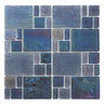 Crystal Aqua Kripton Gray Glass Mosaic Tile - MosaicBros.com