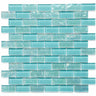Crystal Aqua Osaka Maldives Green 1x2 Glass Mosaic Tile - MosaicBros.com