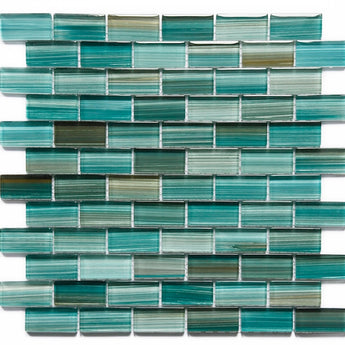 Crystal Aqua Aba Emerald Green Glass Mosaic Tile - MosaicBros.com