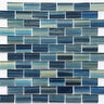 Crystal Aqua Aba Steel Blue Glass Mosaic Tile - MosaicBros.com