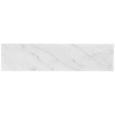 2 x 8 Honed Bianco Carrara White Marble Tile