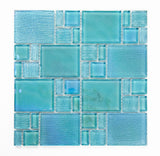 Crystal Aqua Kripton Green Glass Mosaic Tile - MosaicBros.com