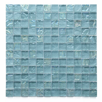 Crystal Aqua Soho Green 1x1 Glass Mosaic Tile - MosaicBros.com